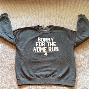 Gray White Sox Crew Neck Hoodie